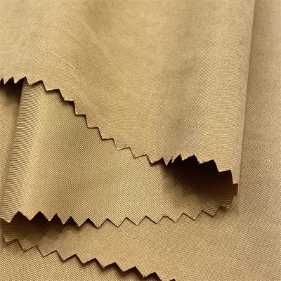 85% de polyester 15% de nylon peigné Twill Peach Skin Pantalon de plage Tissu