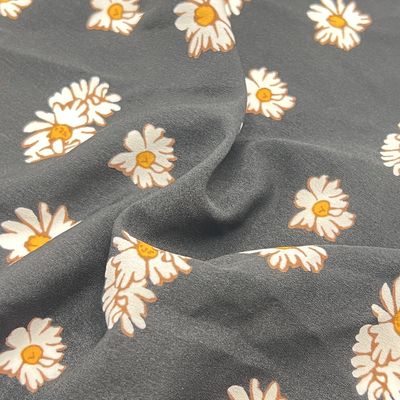 100% polyester 50D 68Dx50D 68D lin composite de soie tissus de robe imprimé