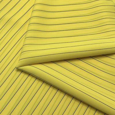 137 gm Tissu composite en soie SPH jaune noir élastique en soie rayée