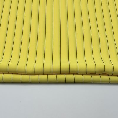 137 gm Tissu composite en soie SPH jaune noir élastique en soie rayée